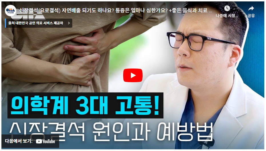 요로결석 원인, 증상, 치료법 총정리