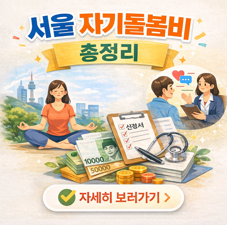 서울 자기돌봄비 공고 정리 (2026)